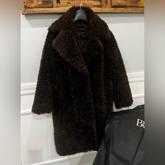 NWOT Faux Fur Banana Republic Coat - Picture 3 of 5